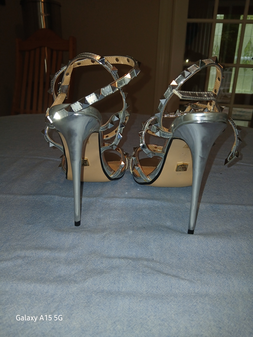 Giaro Couture silver studded heeled sandals - Picture 3 of 4